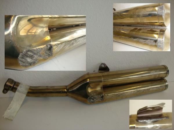 Auspuffendtopf Auspuff-Endtopf Schalldämpfer links Kawasaki Z 1000 ZRT00A, 03-06